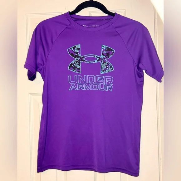 Under Armour Purple Kids Shirt - Picture 1 of 3